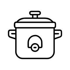 pressure cooker icon, pressure cooker line art - simple line art of pressure cooker, perfect for pressure cooker logos and icons