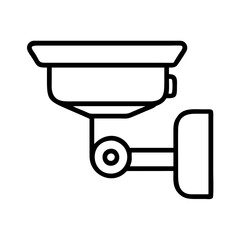 security camera icon, security camera line art - simple line art of security camera, perfect for security camera logos and icons