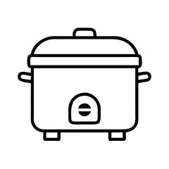 slow cooker icon, slow cooker line art - simple line art of slow cooker, perfect for slow cooker logos and icons