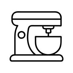 stand mixer icon, stand mixer line art - simple line art of stand mixer, perfect for stand mixer logos and icons