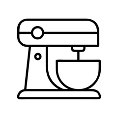 stand mixer icon, stand mixer line art - simple line art of stand mixer, perfect for stand mixer logos and icons