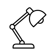 table lamp icon, table lamp line art - simple line art of table lamp, perfect for table lamp logos and icons