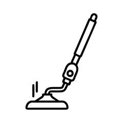 steam mop icon, steam mop line art - simple line art of steam mop, perfect for steam mop logos and icons