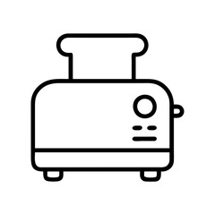 toaster icon, toaster line art - simple line art of toaster, perfect for toaster logos and icons