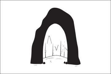 Rustic Camping Silhouette Design Set
