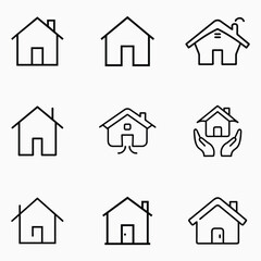 icon, flat icon set, home icon, house icon, 