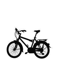Obraz premium Silhouette of a cruiser bicycle on white background, transportation design