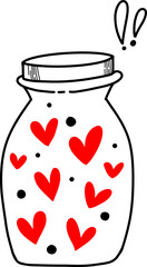 heart in a glass jar
