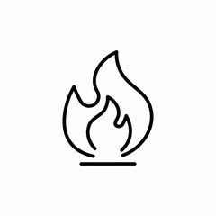 Obraz premium fire flame heat icon vector sign