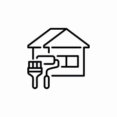 painting the apartment icon vector sign