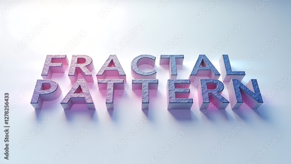 Poster captivating typography showcasing fractal pattern design with elegant textures