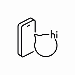 mobile message speech icon vector sign