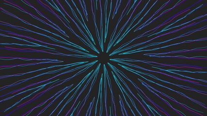 Obraz premium Radiating blue energy lines create a dynamic explosion effect, perfect for futuristic and sci-fi designs