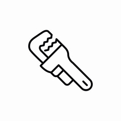 plumbing wrench repair tool icon vector sign