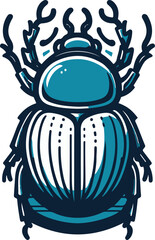 A simple  Beetle vector  style with white background