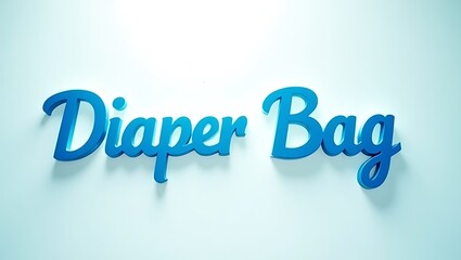 Fototapeta premium Colorful typography of the words Diaper Bag displayed against a white background