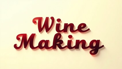 Wine making typography design with rich colors and soft shadows
