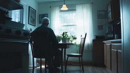 Elder abuse prevention discussed by a caregiver and senior in a sunny living room. Featuring safety and care