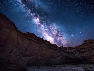 Milky Way Over Canyon