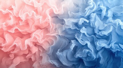 Fototapeta premium Abstract Pastel Dream: A Symphony of Pink and Blue Fabric Texture