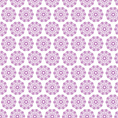 seamless pattern with pink flowers