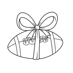 soccer ball with bow sketch 
