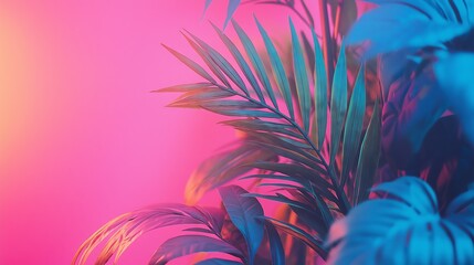 A bold neon gradient from electric blue to hot pink 