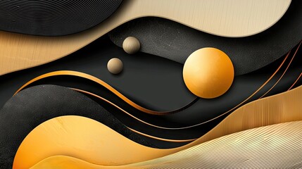 Obraz premium A stylish gray and yellow gradient with a futuristic look and minimalistic patterns.