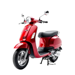 Red scooter isolated on white or transparent background
