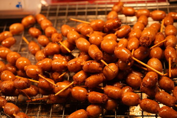 Isan sausage is another local food that Thai people like to eat.