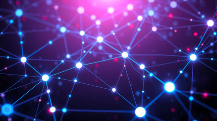 Fototapeta premium A conceptual image of a digital network with interconnected data points – Generative AI 