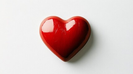 Red heart symbol on a textured white background