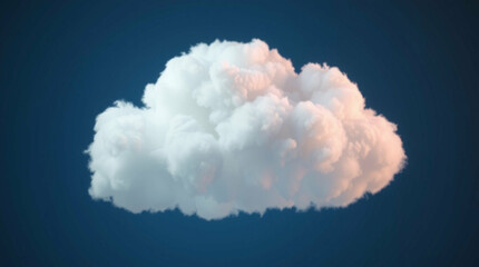 Naklejka premium Dreamy cloudscape against a dark blue expanse evoking serene moments