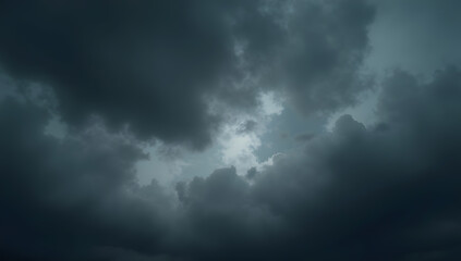 Fototapeta premium Dark Stormy Cloud Background with Intense Gray Swirling Sky Texture
