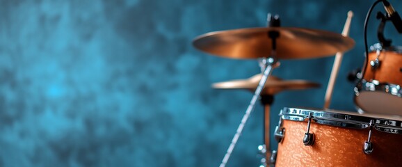 Atmospheric Drum Kit Still Life, Cymbal Shimmer and Rhythmic Essence