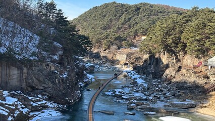Cheorwon Hantangang River view in winter