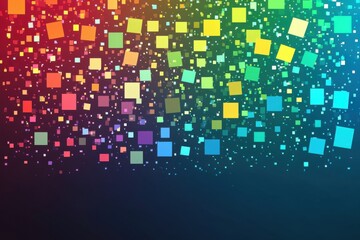 Colorful Abstract Background with Square Shapes and Gradient Colors