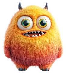 Fototapeta premium PNG Happy monster illustration colorful creature.