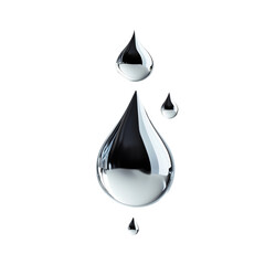 Fototapeta premium April Showers Typography: Stylized Raindrops with a Liquid Mercury Effect