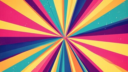 A vibrant abstract design featuring beams of color radiating outward, creating a sense of motion and energy, perfect for modern backgrounds.