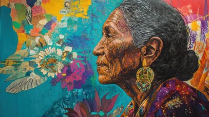 A community art project where local artists come together to create a series of traditional paintings that depict the cultures history, folklore, and natural surroundings