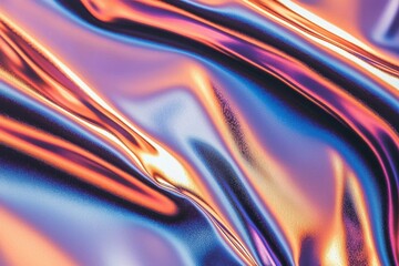 Fototapeta premium Colorful Abstract Textile with Shimmering Surface and Light Reflections