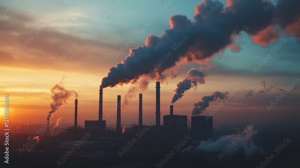 Poster a corporation implementing a carbon offset program by investing in renewable energy projects to bala