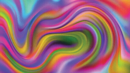 Fototapeta premium Rainbow ripple design with vivid, multicolor waves and gradients.