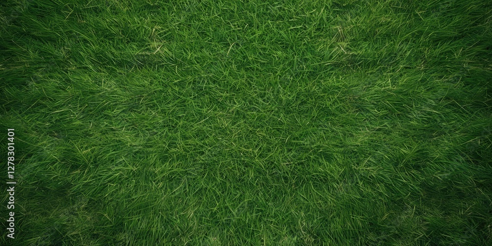 Poster green grass texture background ideal for sports design projects with space for custom text and graph