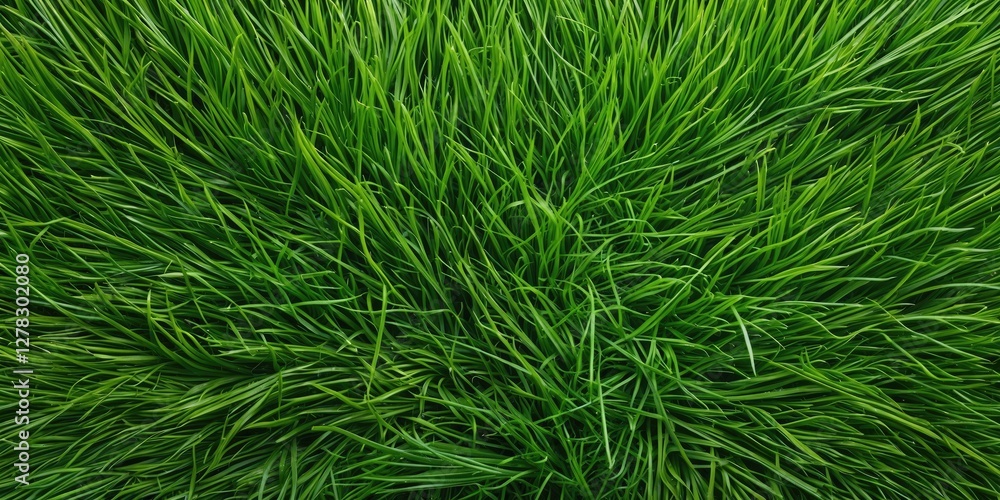 Poster lush green grass texture background ideal for designs and layouts with empty space for text and crea