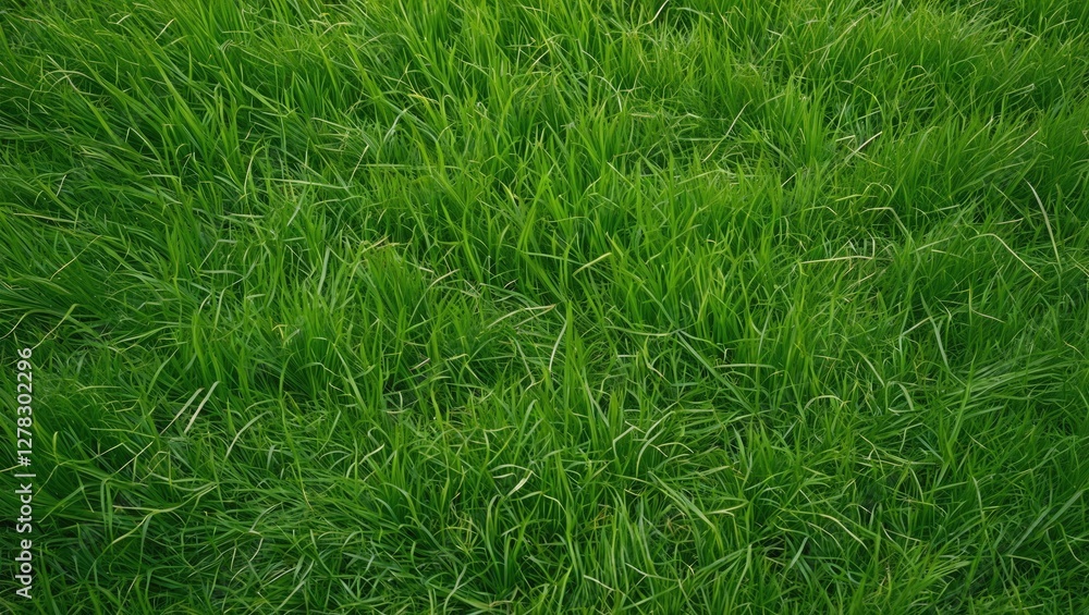 Poster lush green grass texture seamlessly patterned horizontally with space for text and design elements f