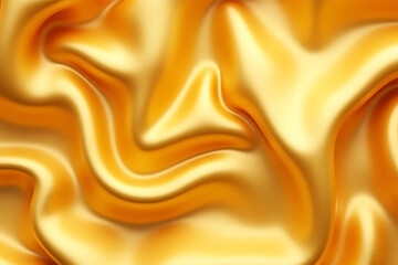 Shiny Luxury Gold Silk Texture with Smooth Waves