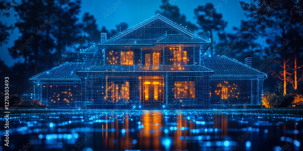 Poster ai-powered property matching technology and virtual home visualization for smart real estate solutio