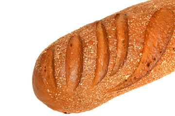 Coarse grain bread on PNG background.